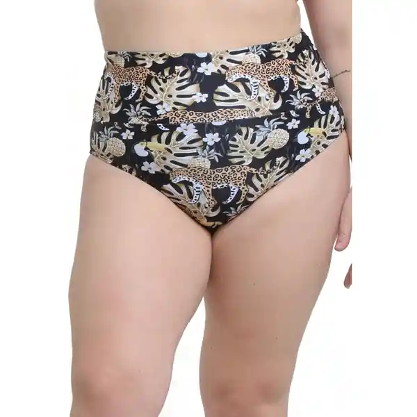 Bikini Calzón Pin up Doble Uso Estampado Amarillo Talla S Samia