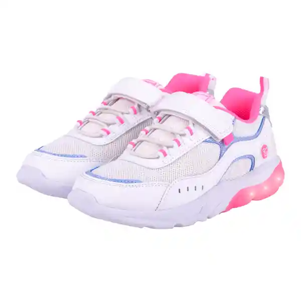 Zapatillas Luces Niña Blanco 30 Pillin