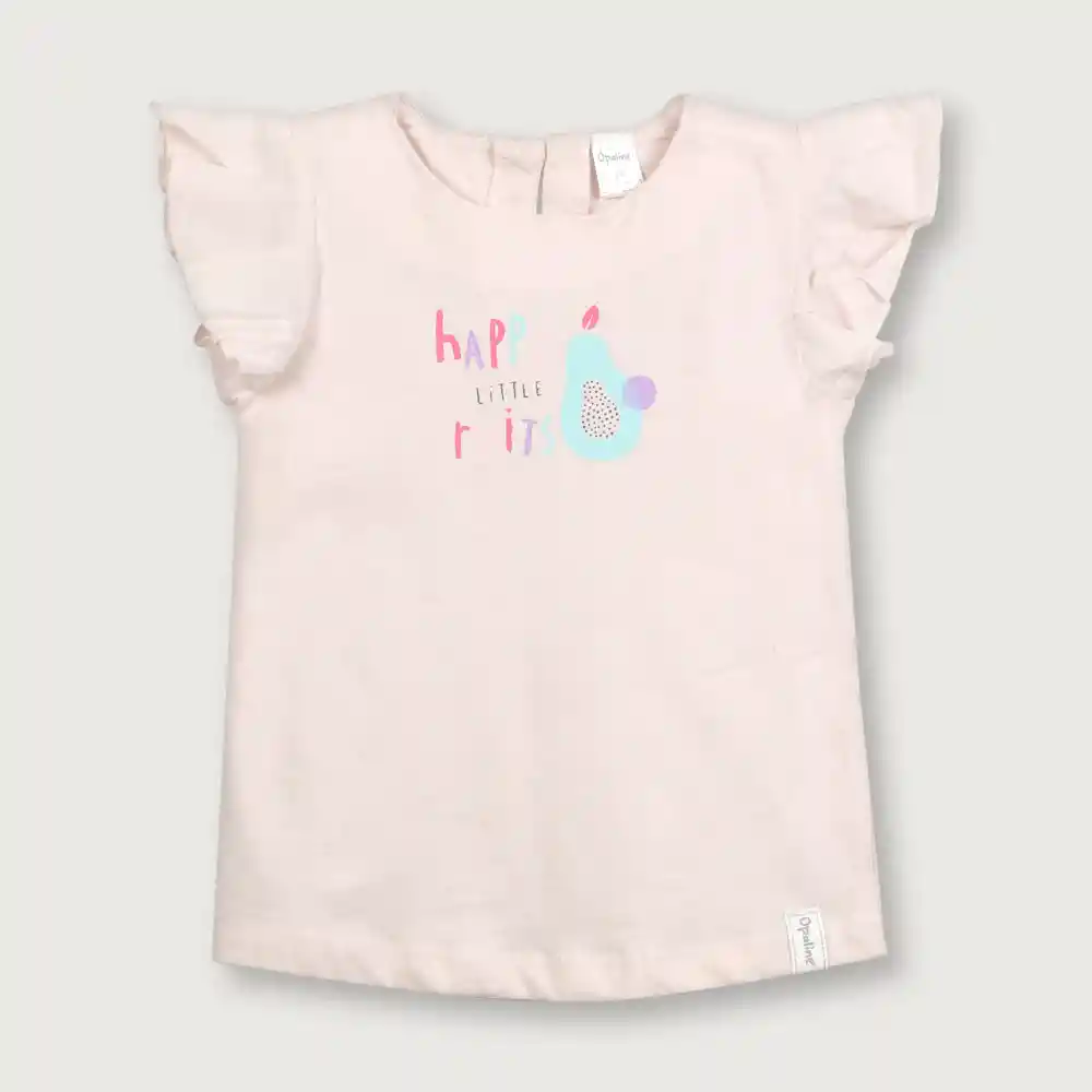 Polera Manga Alita Niña Rosada Talla 6m