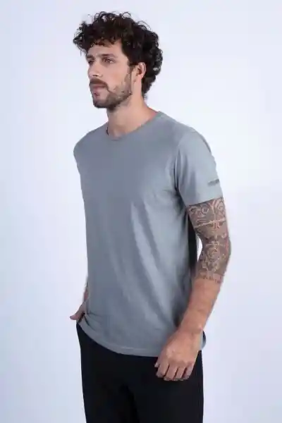 Camiseta Básica Tres Cruces Grey Melange Talla XL Nimtu