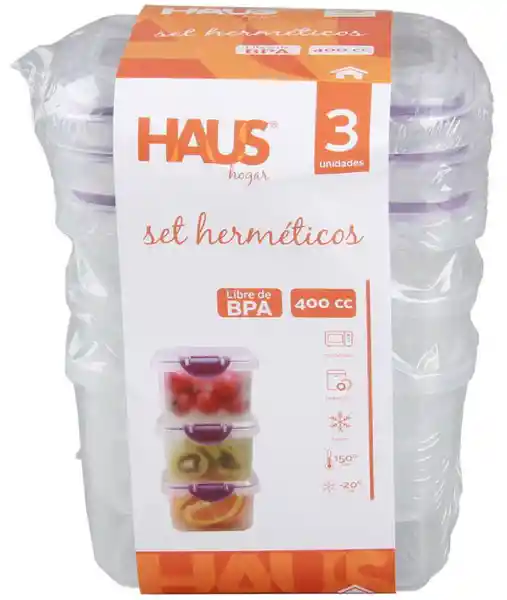 Haus Set Hermético Con Asa Básico