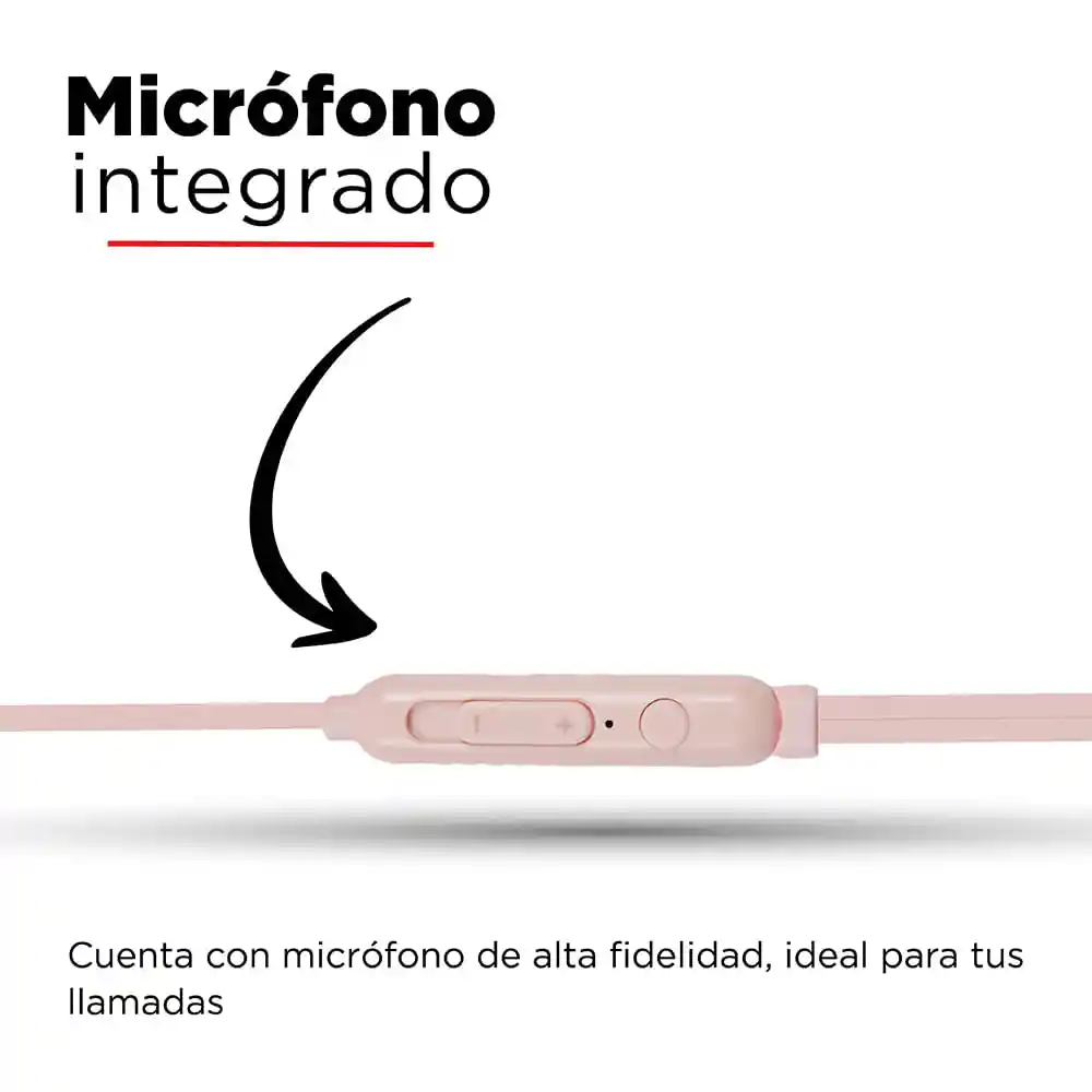 Miniso Audífonos Metalicos Stereo R3 Rosa