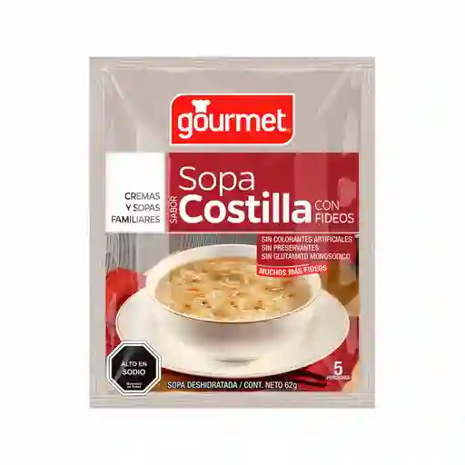 Gourmet Sopa Deshidratada con Fideos Sabor a Costilla 