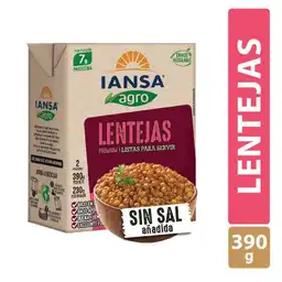 Iansa Agro Lentejas Listas para Servir sin Sal Añadida