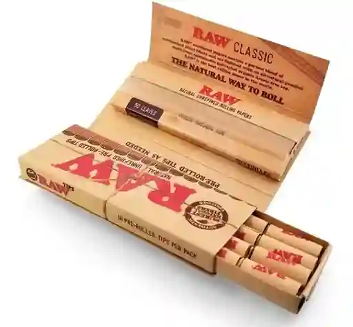 Raw Papelillo Classic Connoisseur 1 1/4+tips Preenrolados 50p