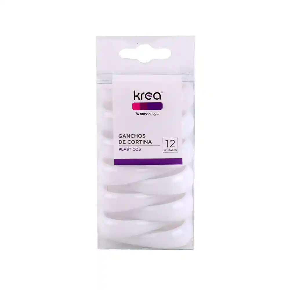 Krea Set Ganchos Cortina Plásticos Gota