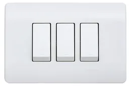 Placa 3 Interruptor 16ax Generación Blanco