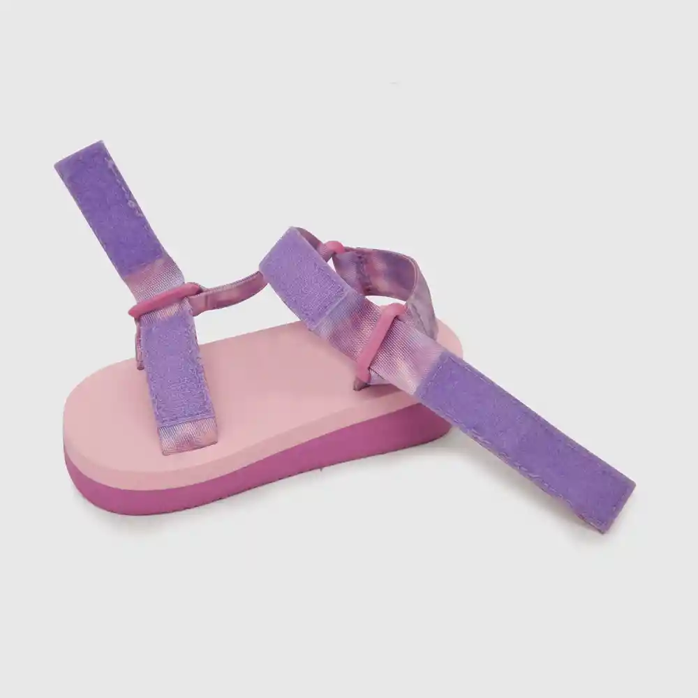 Sandalias Aqua Tie Dye De Niña Morado Pastel Talla 27