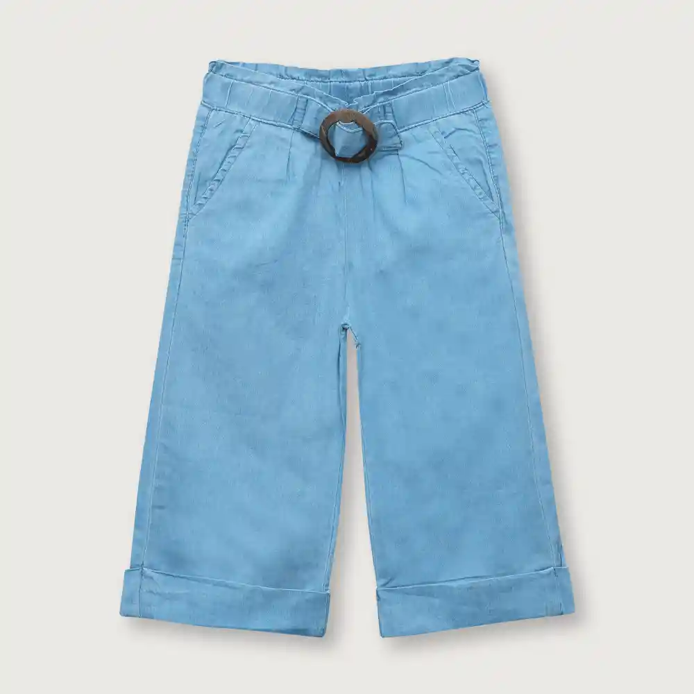 Jean Tipo Bombacho De Niña Denim Talla 12m