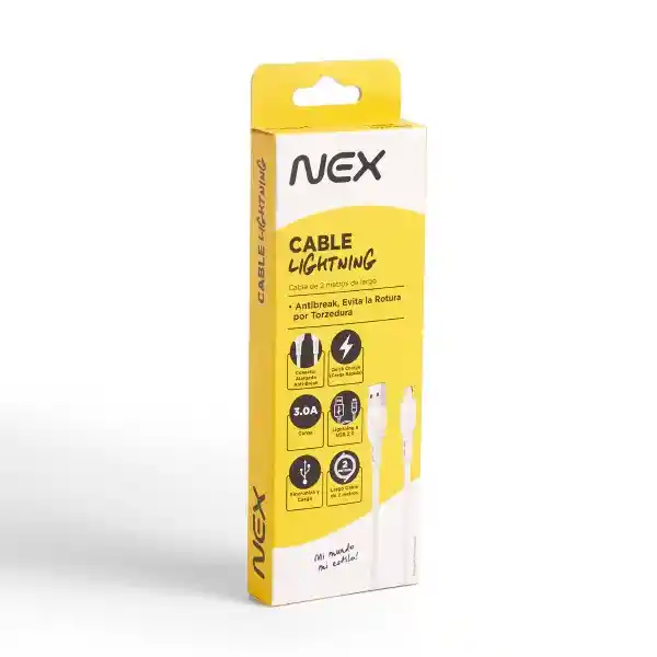 Nex Cable Lightning Blanco