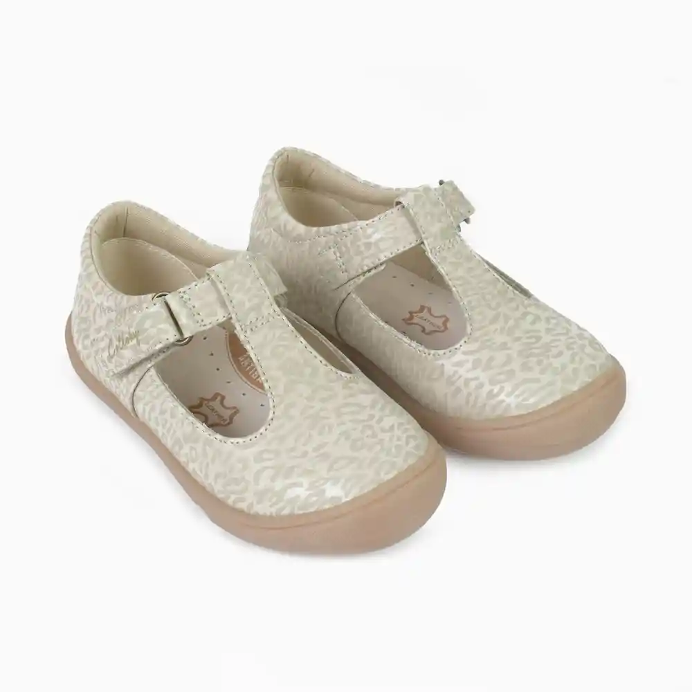 Zapatillas Reina Tipo Chunky De Niña Beige Talla 22
