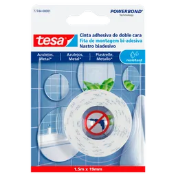 Tesa Cinta Adhesiva Doble Cara Montaje Resistente al Agua 1. 5 m