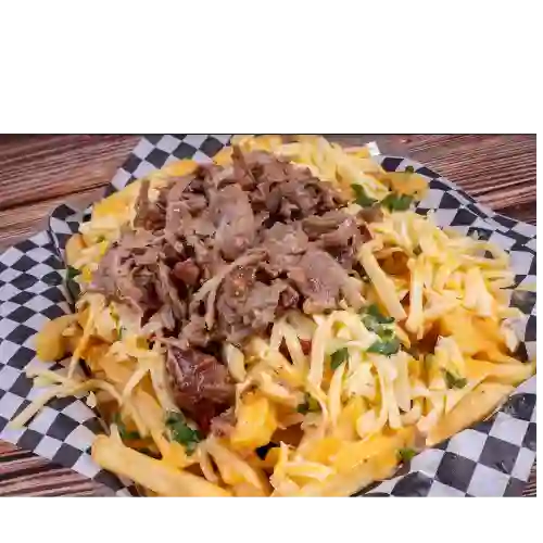 Papas Fritas Pernil (cerdo Mechado)