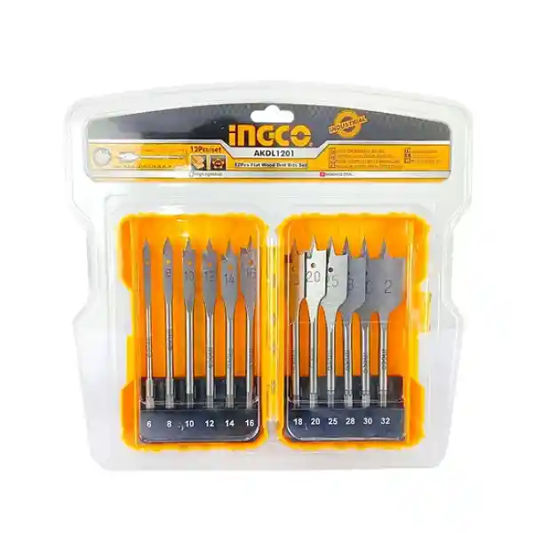 Set Brocas Paleta Madera - 12 Piezas