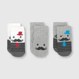 Pack Calcetines de Bebé Niño Melange Gris Talla 20/22 Colloky