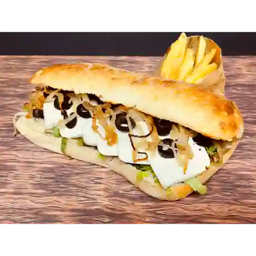 Sándwich Vegetariano + Papas Fritas
