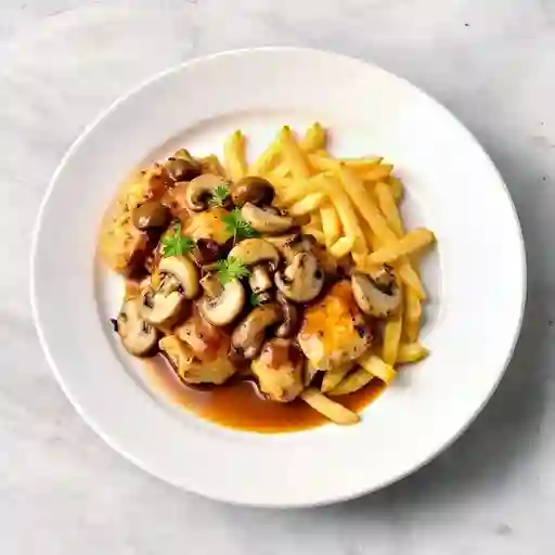 Col Pollo Champinon con Papa