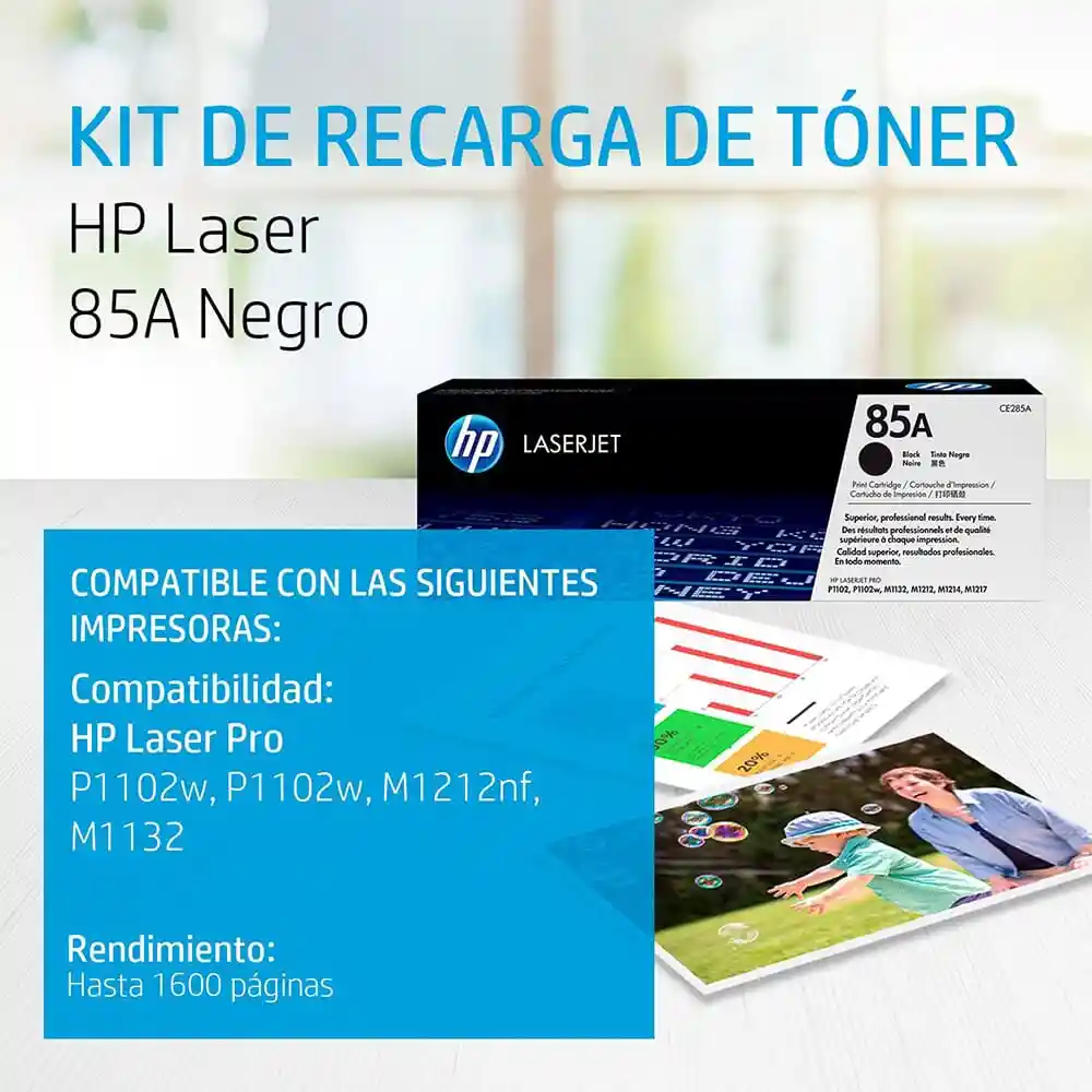 Hp Cartucho de Tinta Black 85A CE285A