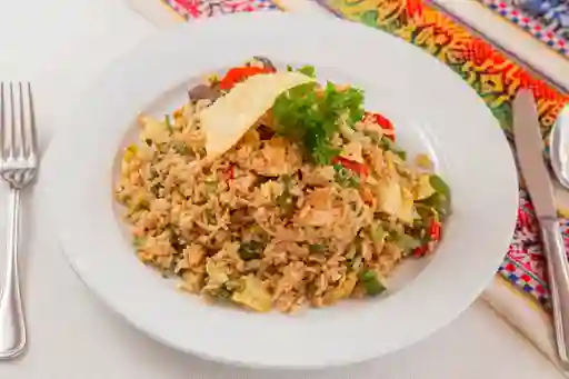 Arroz Chaufa de Pollo y Carne