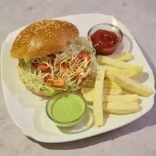 Chicken tikka fried burger