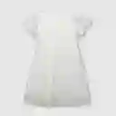 Vestido Plisado De Niña Blanco Talla 10a