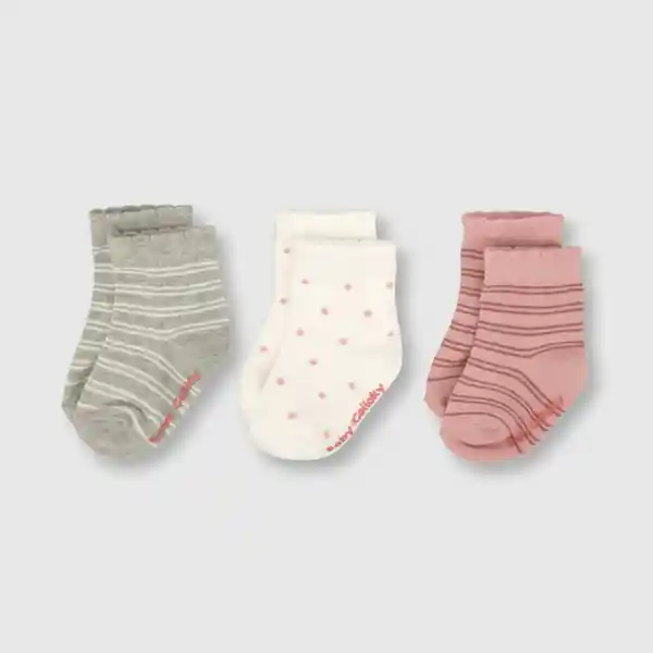 Pack Calcetines de Bebé Niña Dark Rose Talla 17/19 Colloky