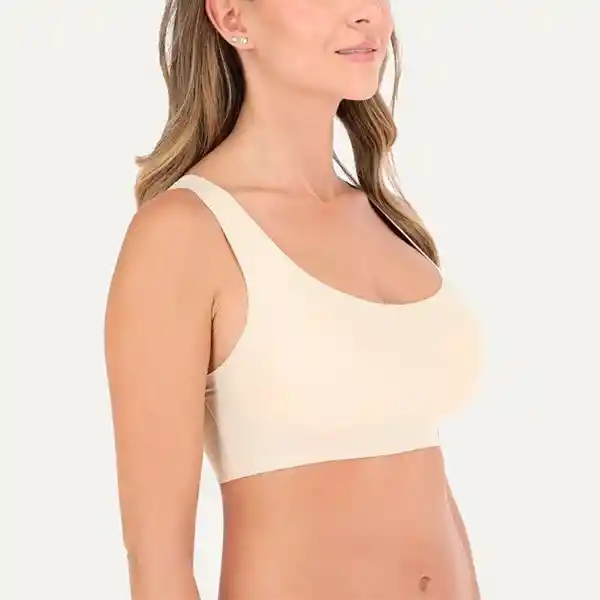 Sostén Seamless Espalda Encaje Champagne New Talla S Flores