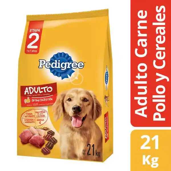 Pedigree Alimento para Perro Adulto Sabor Pollo, Carne y Cereales