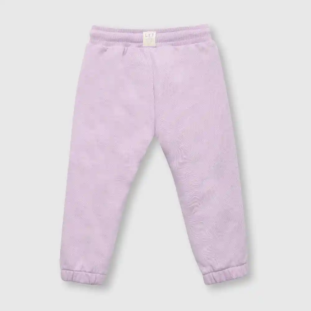 Pantalón De Bebé Con Elástico Niña Lila Talla 9/12m