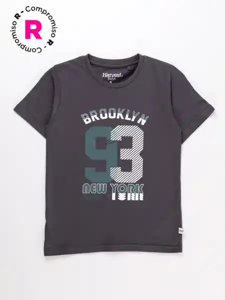 Harvest Polera Manga Corta pp ES Carbón 8 V26