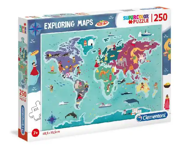 Puzzle 250 Piezas Mapa Mundo Costumbres