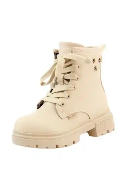 Botines Cordón W24 Niña Beige 30 897 Ficcus