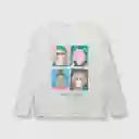 Polera de Niña Retratos Off White Talla 3A Colloky