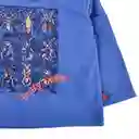 Polera Manga Larga Bebé Niño Azul Talla 6 M Pillin