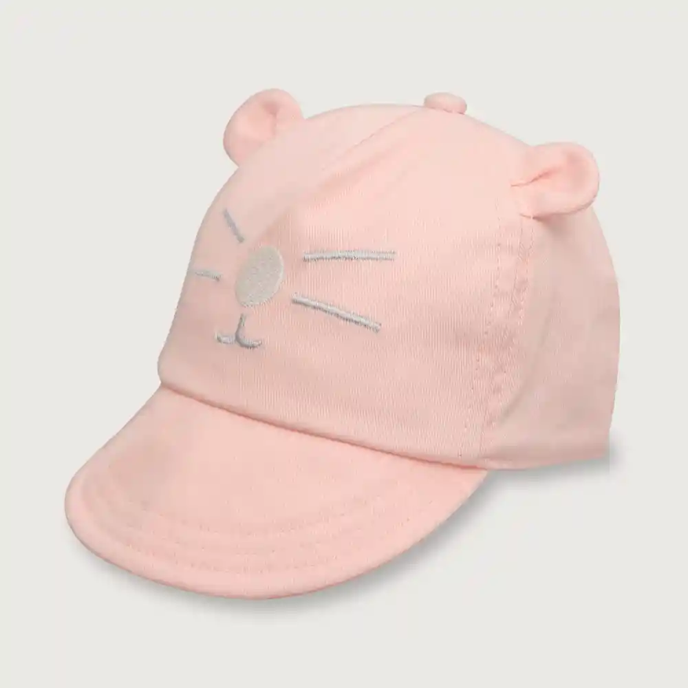 Gorro Jockey Gatito Niña Rosado Talla M Opaline