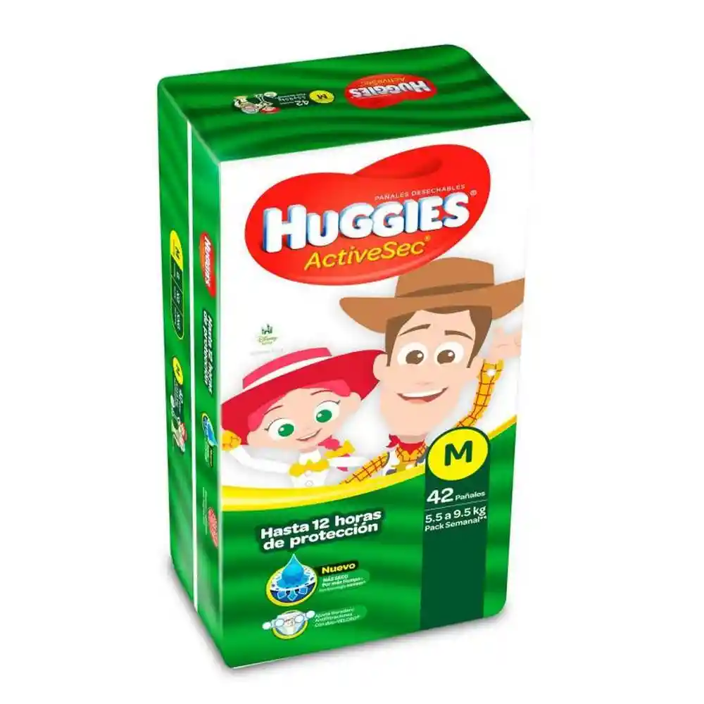 Huggies Pañales Active Sec Talla M de Toy Story