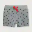 Pijama Polera + Short Mickey Melange Gris Talla 2A Opaline