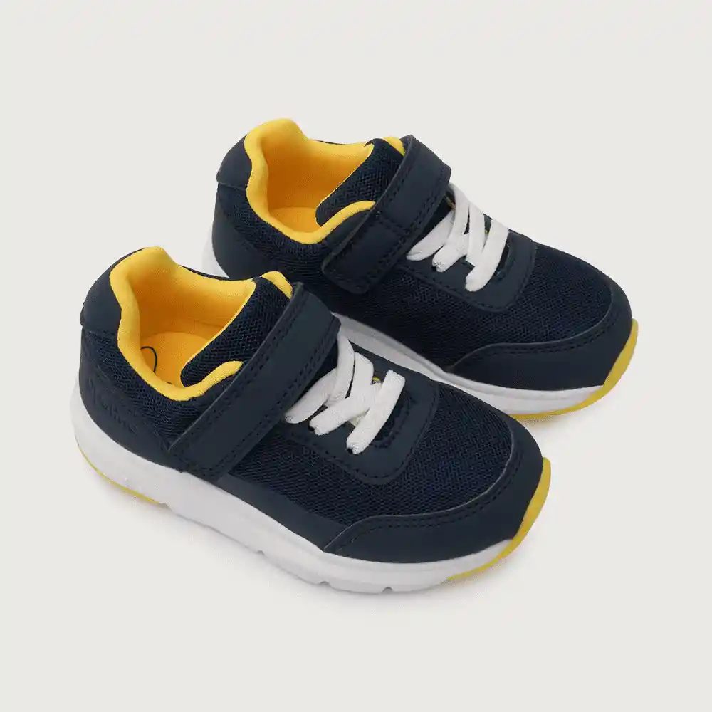 Zapatillas Deportivas De Velcro Para Niño Azul Talla 29