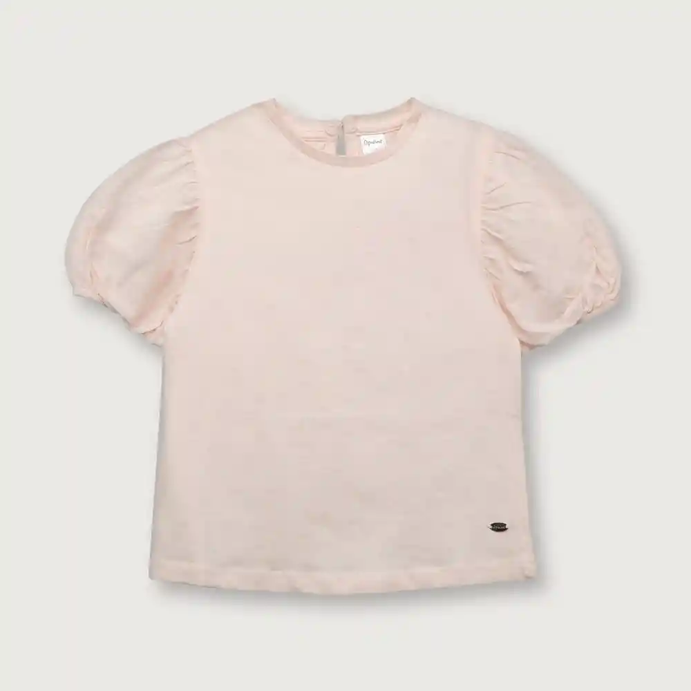 Polera Manga Corta Niña Damasco Talla 18m