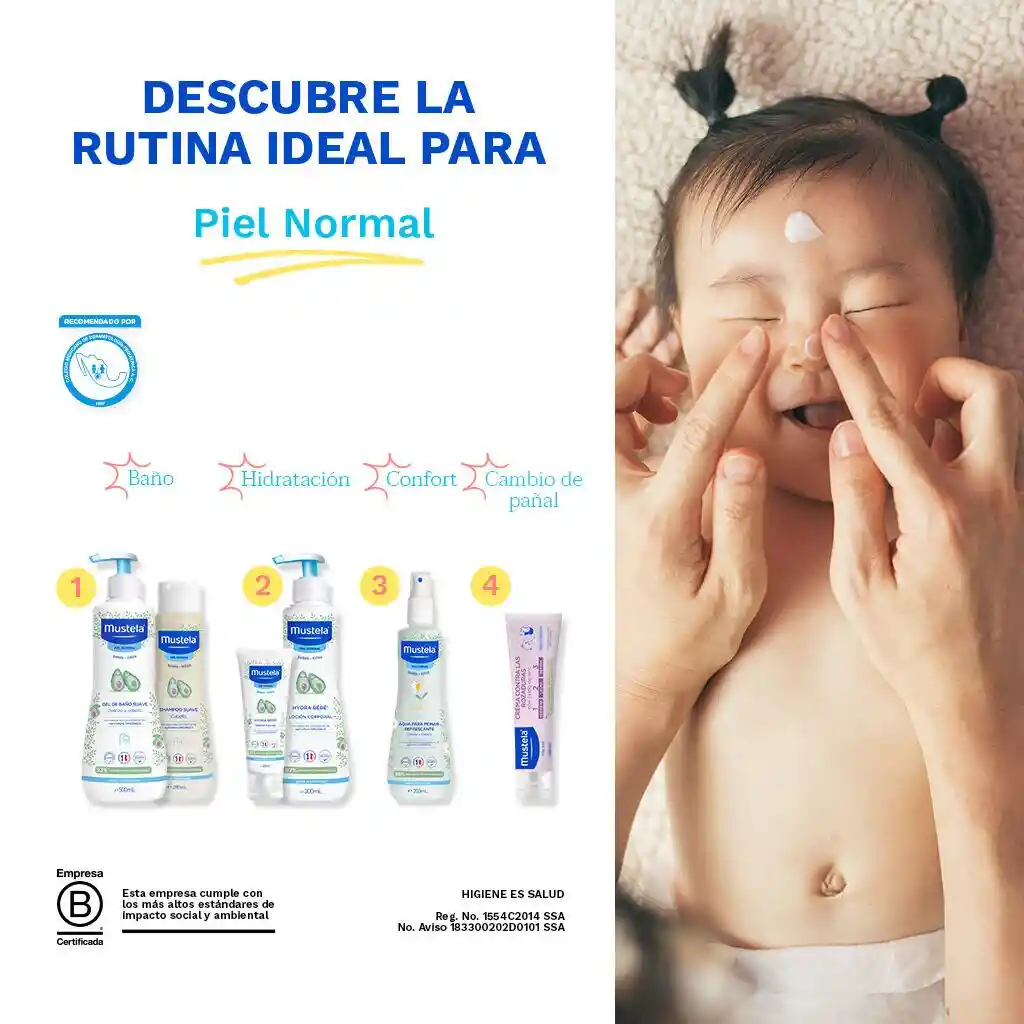 Mustela Gel de Baño Suave Infantil con Aguacate para Piel Normal