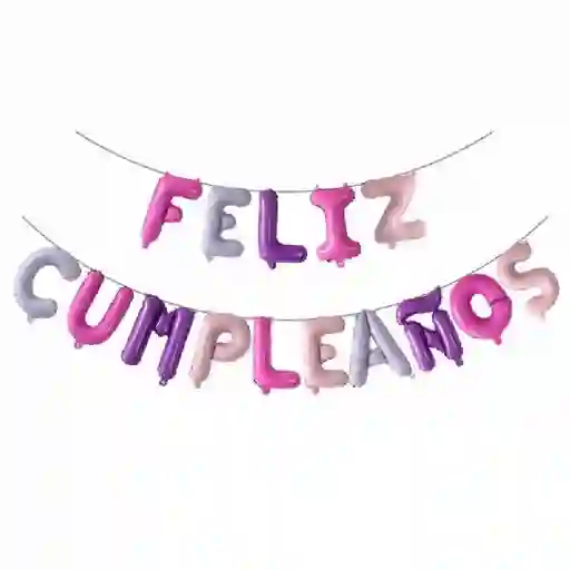 Globo Feliz Cumpleaños Colores Pastel