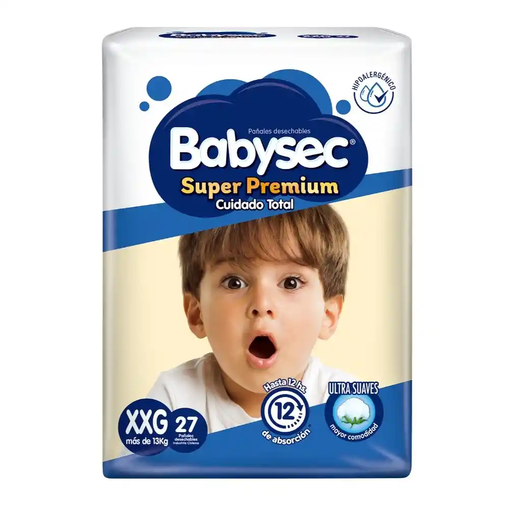 Babysec Pañal Super Premium Talla Xxg Cuidado Total