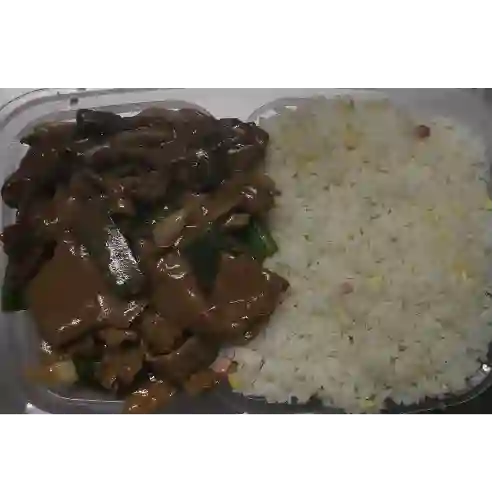 Carne Mongoliana con Arroz