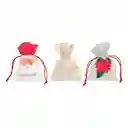 Set Bolsa de Tela Con Diseño Navideña 10 x 14 cm Casaideas