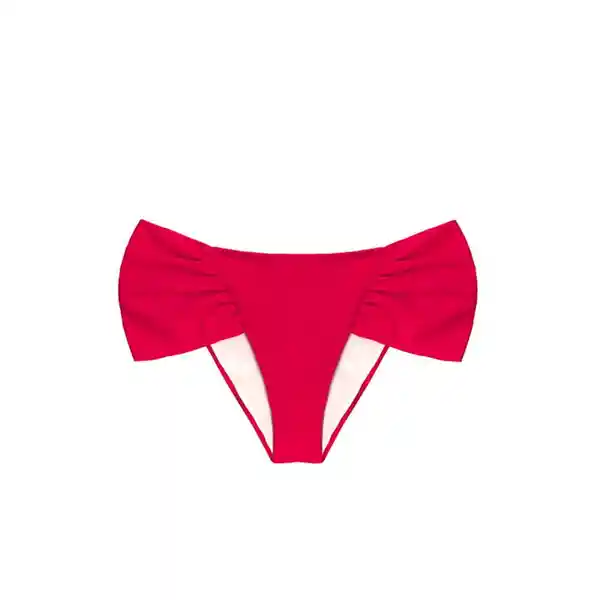Bikini Calzón Con Laterales Drapeados Rojo Talla S Samia