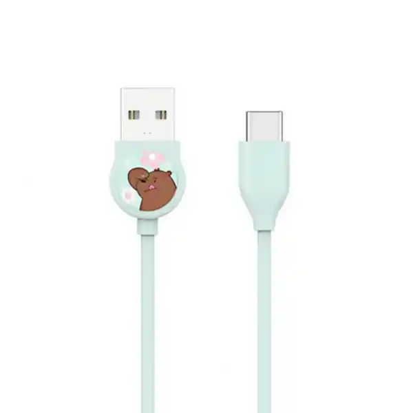 Miniso Cable de Datos we Bare Bears Pardo Micro Usb a Usb