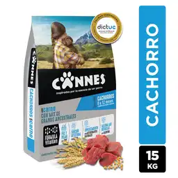 Cannes Alimento Cachorro Carne Y Leche Bolsa 15Kg