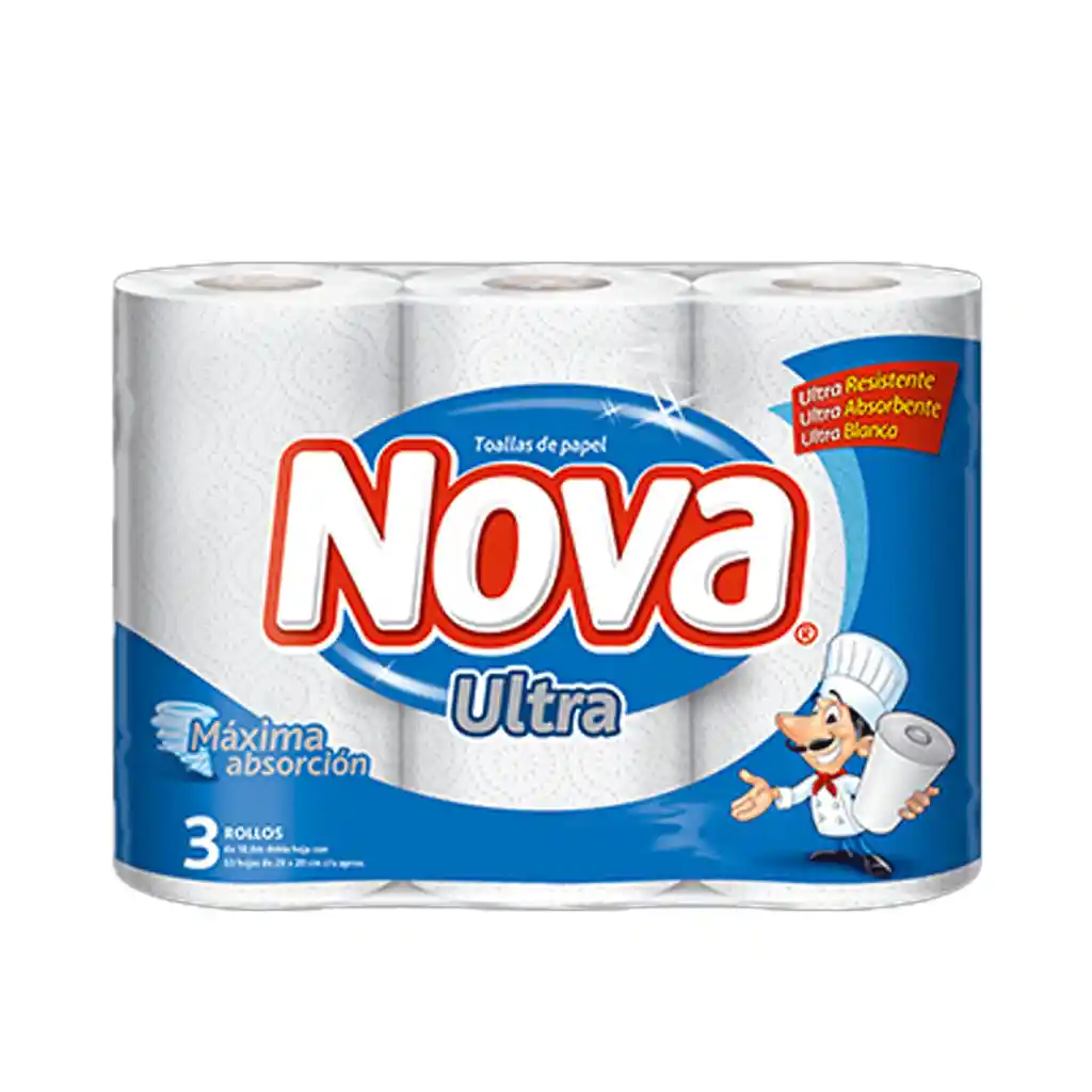 Nova Toallas de Papel Doble Hojas Ultra