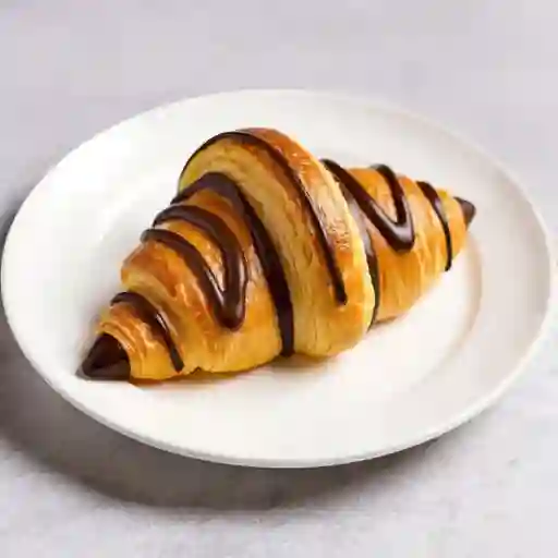 Medialuna con punta de chocolate