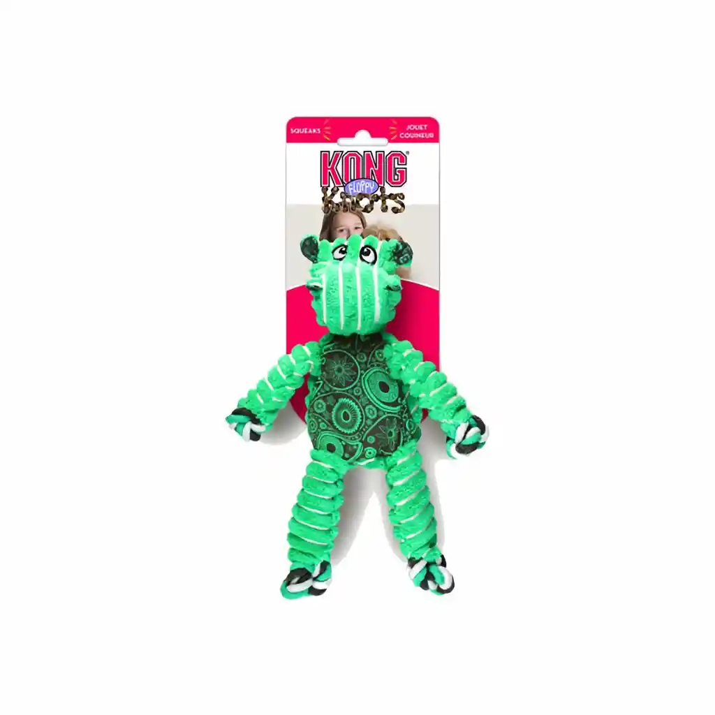 Kong Peluche Floppy Knots Hippo Small